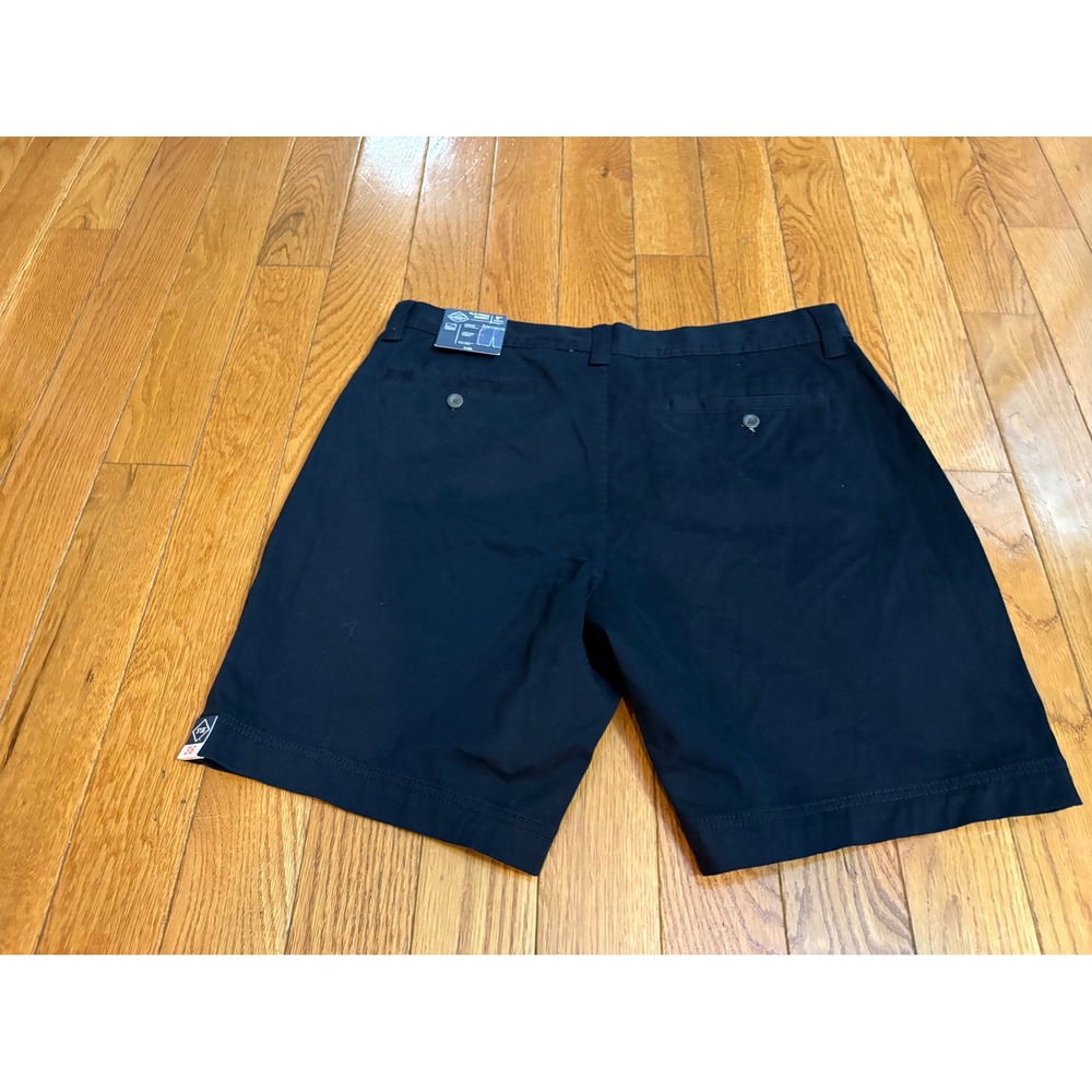 St. John's Bay women's 36 Black Flat Front Comfort Stretch 9" Inseam Shorts NEW
